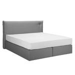 Lit boxspring Nordic Box XL Tissu - Tissu TUS : 9 graphite - 200 x 200cm - D2 souple