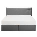 Lit boxspring Nordic Box XL Tissu - Tissu TUS : 9 graphite - 200 x 200cm - D3 medium