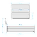 Boxspringbett Soft Line Webstoff Stoff TIM: 10 softblack - 120 x 200cm - H3