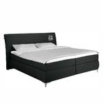 Boxspringbett Soft Line Webstoff Stoff TIM: 10 softblack - 160 x 200cm - H3