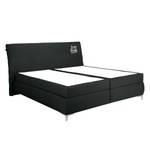 Boxspringbett Soft Line Webstoff Stoff TIM: 10 softblack - 160 x 200cm - H2