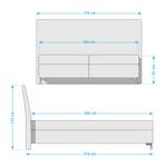 Boxspringbett Soft Line Webstoff Stoff TIM: 18 steel - 160 x 200cm - H2