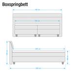 Boxspringbett Stamford (inkl. Topper) Microvelours - Anthrazit