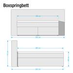 Lit boxspring Stenseby Microfibre - Gris clair