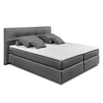 Lit boxspring Tassar (avec surmatelas) Tissu - Anthracite