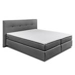 Lit boxspring Tassar (avec surmatelas) Tissu - Anthracite