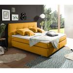 Lit boxspring Tassar (avec surmatelas) Tissu - Mandarine