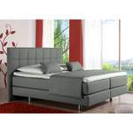 Letto boxspring Tevin Tessuto - Color antracite - 100 x 200cm - Materasso a molle Bonnell - H2