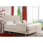 Boxspring Tevin geweven stof - Beige - 100 x 200cm - Ton-pocketveringmatras - H3 medium