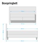 Boxspringbett Tidaholm Kunstleder Kunstleder - Dunkelolivgrün - 160 x 200cm - Tonnentaschenfederkernmatratze - H3