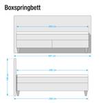 Boxspringbett Tidaholm Kunstleder Anthrazit - 200 x 200cm - Tonnentaschenfederkernmatratze - H2