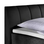 Letto boxspring Valea Tessuto strutturato - Color antracite - 100 x 200cm - Materasso in schiuma a freddo - H2