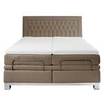 Boxspringbett Wolke7 I Echtleder Echtleder - Braun - 160 x 200cm - H2