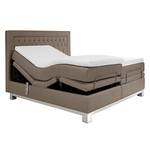 Boxspringbett Wolke7 I Echtleder Echtleder - Braun - 180 x 200cm - H2