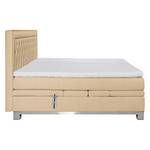 Boxspringbett Wolke7 I Echtleder Hellbraun - 180 x 200cm - H3