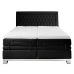 Boxspringbett Wolke7 I Echtleder Schwarz - 180 x 200cm - H3