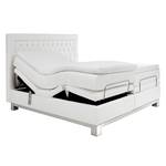 Boxspringbett Wolke7 I Echtleder Weiß - 200 x 200cm - H2