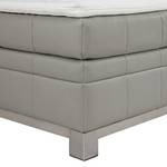 Boxspring Wolke7 II echt leer - Grijs - 160 x 200cm - H2 zacht