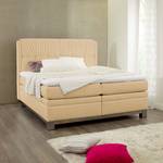 Boxspringbett Wolke7 II Echtleder Echtleder - Hellbraun - 160 x 200cm - H2