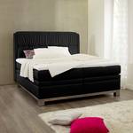 Boxspringbett Wolke7 II Echtleder Schwarz - 160 x 200cm - H2