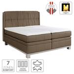 Boxspringbett Wolke7 II Echtleder Braun - 160 x 200cm - H3