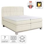 Boxspringbett Wolke7 II Echtleder Creme - 180 x 200cm - H2