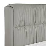 Lit boxspring Wolke7 II Cuir véritable - Gris - 180 x 200cm - D2 souple