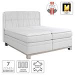 Boxspringbett Wolke7 II Echtleder Weiß - 180 x 200cm - H2