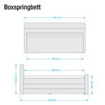 Boxspring Yamuna (met elektromotor) inclusief topper geweven stof - Antraciet