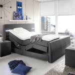 Boxspringbett Yamuna (mit Elektromotor) inklusive Topper - Webstoff - Anthrazit