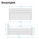 Boxspringbett Yamuna (mit Elektromotor) inklusive Topper Webstoff - Braun