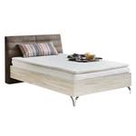 Boxspringbetten Vernio Webstoff Weißeiche/Braun