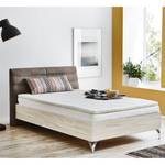 Boxspringbetten Vernio Webstoff Weißeiche/Braun