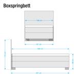 Boxspringbett Ronnebey Strukturstoff - Braun - 100 x 200cm - Kaltschaummatratze - H3