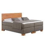 Boxspringbett Ronnebey Strukturstoff - Braun - 160 x 200cm - Tonnentaschenfederkernmatratze - H3