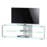 Supporto TV CU MR Alluminio/Vetro - Larghezza: 144 cm