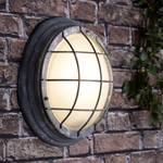 Buitenwandlamp Olena glas/ijzer - 1 lichtbron