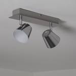 LED-plafondspot Torsion I ijzer - 2 lichtbronnen - 2 - Chroomkleurig