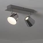 LED-plafondspot Torsion I ijzer - 2 lichtbronnen - 2 - Chroomkleurig