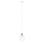 Hanglamp Home ijzer - 1 lichtbron - 25 - Wit/zilverkleurig