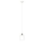 Hanglamp Home ijzer - 1 lichtbron - 25 - Wit/zilverkleurig