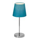 Lampe Kasha Coton / Acier - 1 ampoule - Turquoise / Chrome