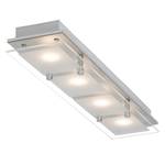 LED-plafondlamp World II glas/staal - Aantal lichtbronnen: 4