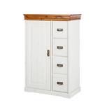 Commode Formentera Massief grenenhout - Wit/Bruin