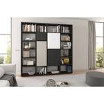 Boekenkast Emporior IV Eikenhouten zwartbruin look - Breedte: 227 cm