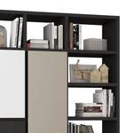 Boekenkast Emporior IV Eikenhouten zwartbruin look - Breedte: 272 cm