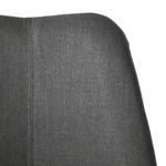 Sedia da ufficio ALEDAS tessuto / metallo - Tessuto Cors: grigio scuro - Cromo lucido