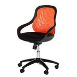 Bürodrehstuhl Ben Schale schwarz - Rückenlehne orange - Sitz schwarz