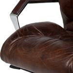 Chaise de bureau pivotante Cigar Lounge Cuir véritable - Marron