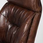 Chaise de bureau pivotante Cigar Lounge Cuir véritable - Marron